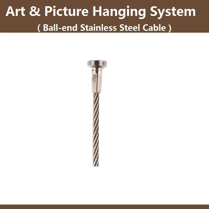 Free shipping,Ball end stainless steel cable 120cm,picture hanging