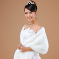 2016 Charming Long Hair Faux Fur Wedding Shawl Stoles Wraps Cape for Women