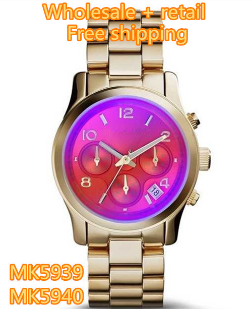 Dazzle colour magic change ladies fashion quartz watches MK5939 MK5940 original box Wholesale and Retail Free