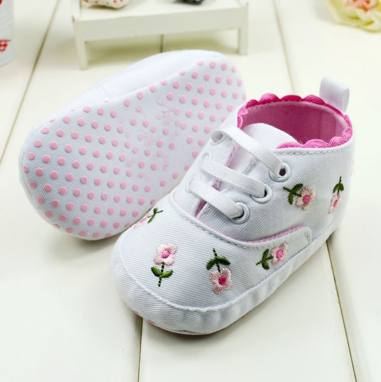 Baby Girl Flower Shoes Baby Spring Autumn Princess Shoes First Walkers Footwear Toddler Soft Sole Shoes