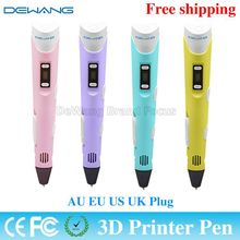 3d printer pen Drawing Pen With 20 Color 5M ABS Filament Arts LED Printer 3d pen