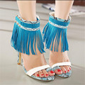 2016 high heels sandals popular super large tassel serpentine platform women s shoes sexy party shoes