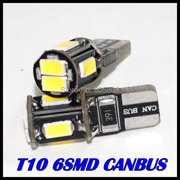   100x  T10 Canbus   w5w Canbus   5630 5730 6Smd    