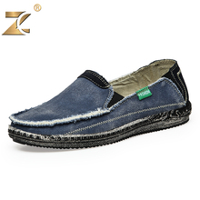 2016 New Fashion Designer Famous Brand Retro Flax Washed Denim Men Casual Canvas Shoes Outdoor Breathable Durable Flat Shoes