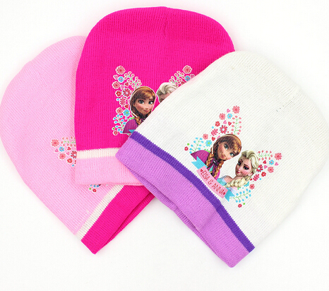 free shipping Knitting cotton warm hat for kids 1-5 years baby hats elsa design popular children hats boys caps girls caps
