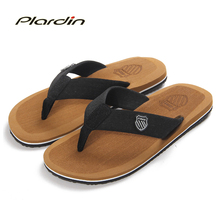 Plardin 2016 Casual Thong Men’s Sandals Men Flat Sandals Beach Shoes For Men Flip Flops Men Patchwork Mens Sandals