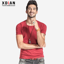 XDIAN new men shirt round collar short sleeve T-shirt cotton pure color comfortable multicolor short sleeve T shirt t-067