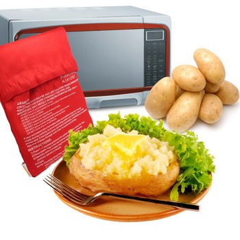 Оптовая продажа 2 шт./лот микроволновая печь печеный картофель кулинария мешок красный цвет сумки для рождественский ужин кулинария инструменты