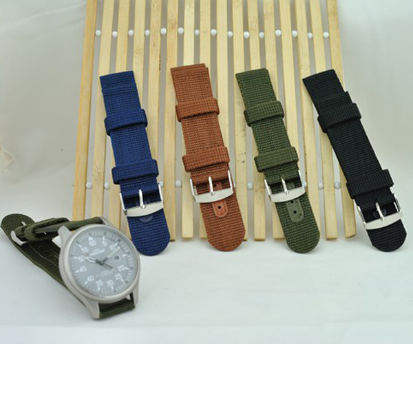18mm 20mm Strong INFANTRY Military Wrist Army Nylon Canvas Watch Strap Band