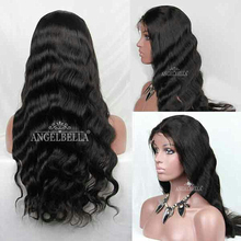 AngelBella Cheapest Price Brazilian Body Wave Human Hair Lace Front Wigs With Baby Hair Purple 150 Density Human Hair wigs