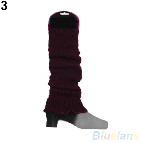 Women Winter Leg Warmers Long Knit Crochet Legging Boot Cover Stockings 1Q8Z 2U17
