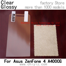 Clear Glossy LCD Screen Protector Guard Cover Film Shield For Asus ZenFone 4 A400CG A400 4 inch (not A450)