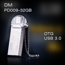 DM PD010 OTG USB 3.0 100% 32GB USB Flash Drives OTG Smartphone Pen Drive Micro USB Metal waterproof USB Stick Free shipping