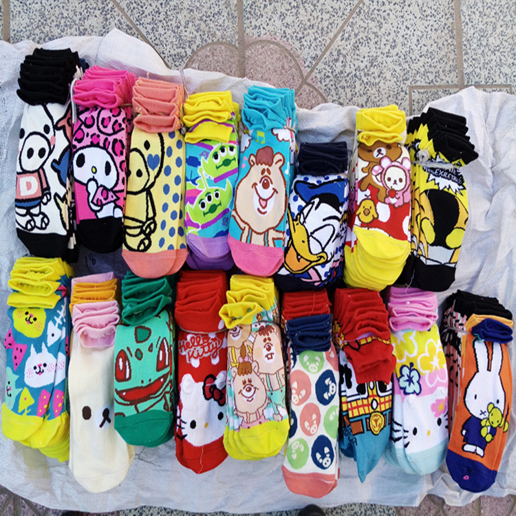 500 pairs wholesale--Cartoon ladies ship socks Cotton ship inventory boat socks Pure cotton socks