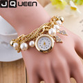 2016 Fashion Women Dress Watch Pearl Crystal Ston Ladies Bracelet Watch Multilayer Luxury Quartz Wristwatch