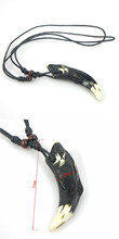 1 Pcs Tibetan Yak Bone Carving Shark Totem Pendant Talismans Necklaces Jewelry New Fashion Bone Necklaces