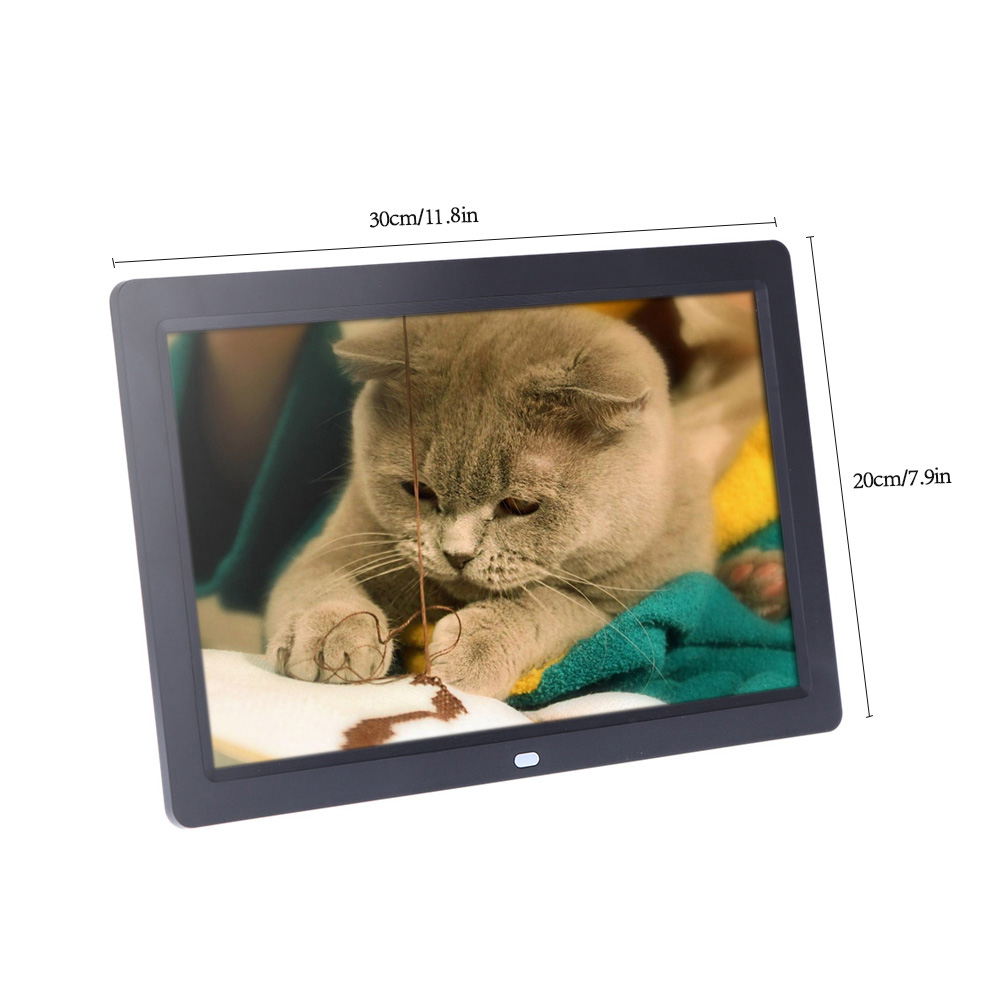 Electronic Picture Frame 12'' Full-view HD TFT-LCD 1280 * 800 Digital Photo Frame Alarm Clock MP3 MP4 Movie Player