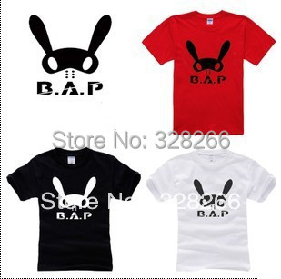 KPOP b.a.p bap T-SHIRT white black red color tee s...