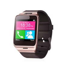 Wearable Device Health Pedometer Mp3 Waterproof Bluetooth gv18 Smartwatch with SIM Card Mobile GSM Android Smart Watch Phone