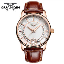 2015 Female 33mm Band Width Miyota Quartz Watch Leather Bracelet with Calendar Sapphire Bezel Waterproof Xmas