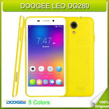 In stock DOOGEE LEO DG280 4.5 inch IPS Screen Android OS 5.0 smartphone MTK6582 1.3GHz Quad Core ROM 8GB RAM 1GB WCDMA GSM