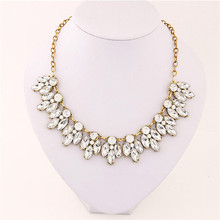 Fashion Jewelry Women Bohemian Crystal Necklace Chain Choker Bid Statement Chunky Necklace
