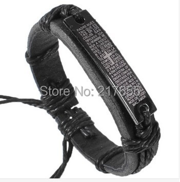 Bangles country Leather charm  Bracelets bracelets  Cross Charm Punk Jewelry  Bible Bracelets Men cross