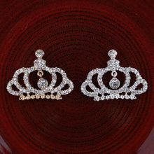 200pcs lot 2Colors Starburst Crystal Crown Buttons For Wedding Accessories Clear Decorative Rhinestone Crown For Baby