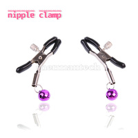 Interesting sex toy adult novelty fetish stainless steel nipple clamps with small bell adult sex game