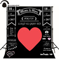 Photocall wedding Allenjoy Custom balckboard Background Chalk big heart Party photo booth diy photocall Excluding bracket