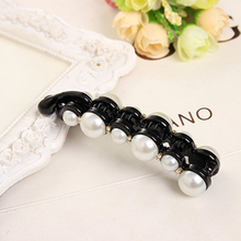 Special Design Orange & Black Beautiful Pearls Hairpins Hair Jewelry Clips Headwear Hair Accessories for Women