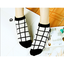 1 pair Soft Socks Elastic Low Cut Stripes Ankle Socks Cotton Houndstooth Sport Exercise Hotsell