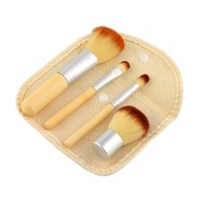 Quality Hot New Portable 4Pcs Bamboo Handle Cosmetics Powder Makeup Beauty Brush Set free shipping 