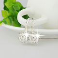 Silver plated circular drop earrings female models Shamballa fashion jewelry lovely wild super flash retro crystal