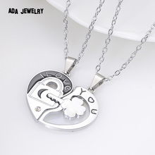 Wholesale 2016 New Couple Lovers Pendant Necklaces For Women s and Men s Fashion Metal Key