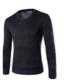 New Spring Men Long Sleeve Fashion Wool T Shirt Brand Clothing Solid Color Casual High elastic