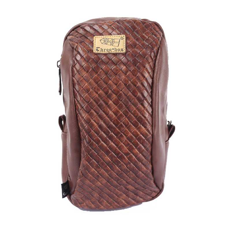 New Leisure Man Waist Packs font b Tartan b font PU Leather Men Shoulder Bag Durable