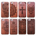 Vintage Carving Real Wood Plastic Case for iPhone 5 5S SE 6 6s 6plus 6s Plus