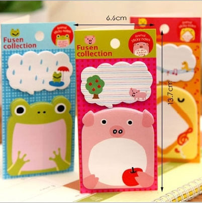 Minimum order $10(Mix order)Hot Sale Stationery Cute Animal cartoon Note pads originality Sticky Notes/memo pads Free shipping
