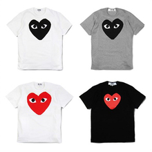 2016 Summer Stylish Men Women’s Big Heart T Shirt Play Comme Des Garcons Couple Tee Shirt CDG Love Print Cotton T-Shirt Men
