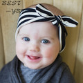 1 PCS Baby Girl Kids Soft Stretch Stripe Rabbit Bow Bowknot Turban Hairband Headband Head Wrap