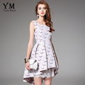 YuooMuoo 2016 New Arrival Party Dress Women European Fashion Sleeveless Trumpet Cute Lace Patchwork Dress Cute