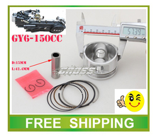 57.4mm piston ring pin set fit gy6 150cc scooter go kart buggy accessories free shipping