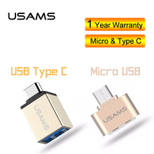 Micro Usb OTG Adapter Android Converter USAMS Aluminum Usb 2.0 Phone otg Port For Samsung Galaxy s6 s3 s4 s5 Tablets Lg Nokia PC
