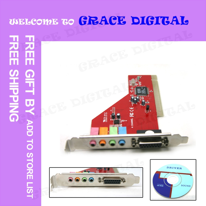 Welcoming 1PC FREE SHIPPING 4 Channel 3D PC PCI So...