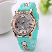 2015 Silicone Watch Fashion Women Luxury Dress Watches Summer Style Bracelet Watch Famous Brand Women Female