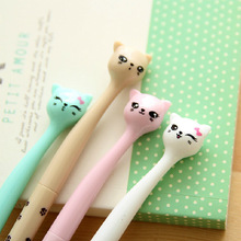 24pcs/lot Cute cartoon cat gel pen kawaii stationery pens canetas material escolar Office signature gel pen school supplies