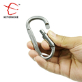 Hitorhike Aluminum Alloy D Shaped Carabiner Screw Lock Bottle Hook Buckle Hanging Padlock Key Chain Clip
