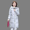 2016Winter Latest Fashion Ladies Coat Solid color Hooded Cotton Down Jacket Slim Large size Thicken Warm