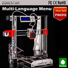 Upgraded Quality High Precision Reprap Prusa i3 3d Printer DIY kit with 2 Rolls Filament free shipping